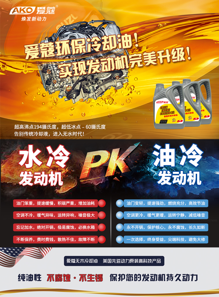 無水冷卻液對比